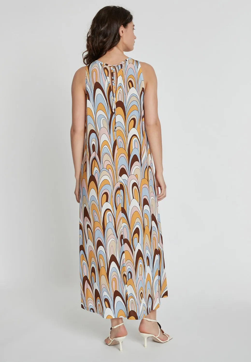 Ana Alcazar Kiby vestito midi stampa scollo rotondo