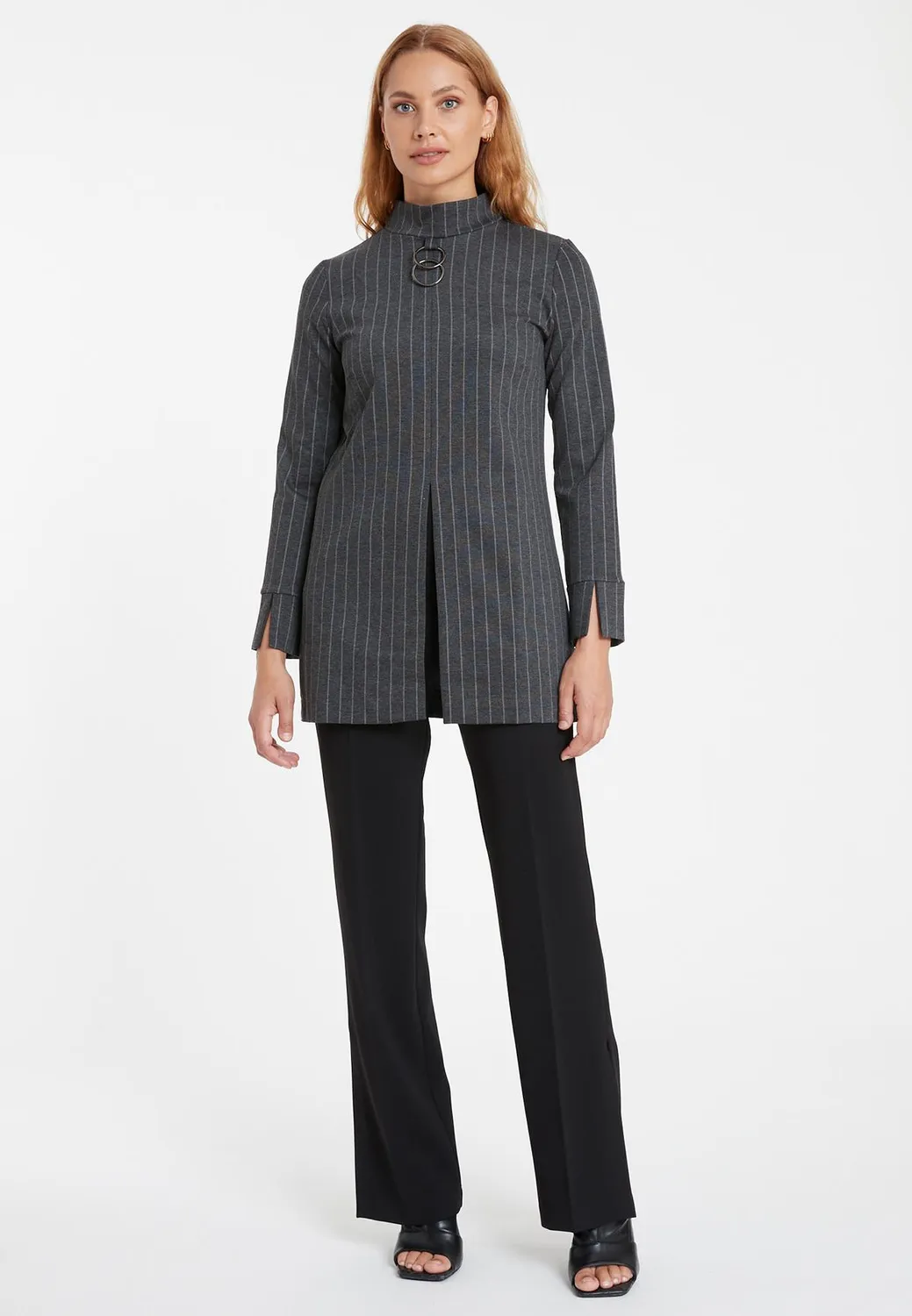Ana Alcazar Somara Top Lungo Jersey a Righe