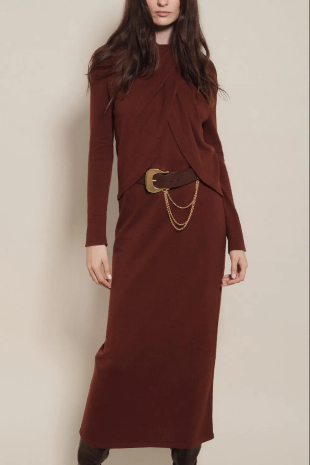 Johanna Ortiz Embers of Elegance cintura pelle marrone