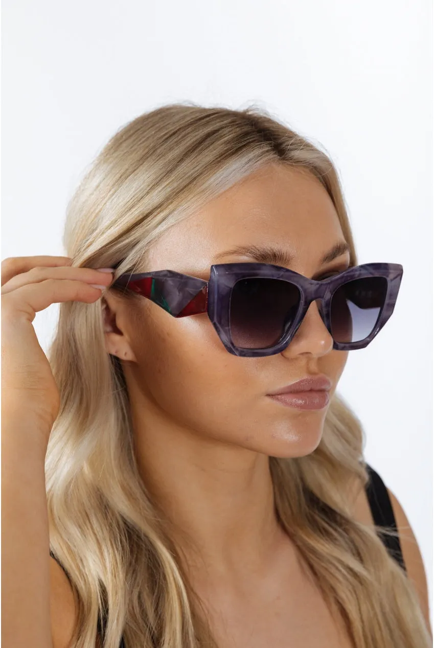 SVNX occhiali da sole cat-eye viola multi