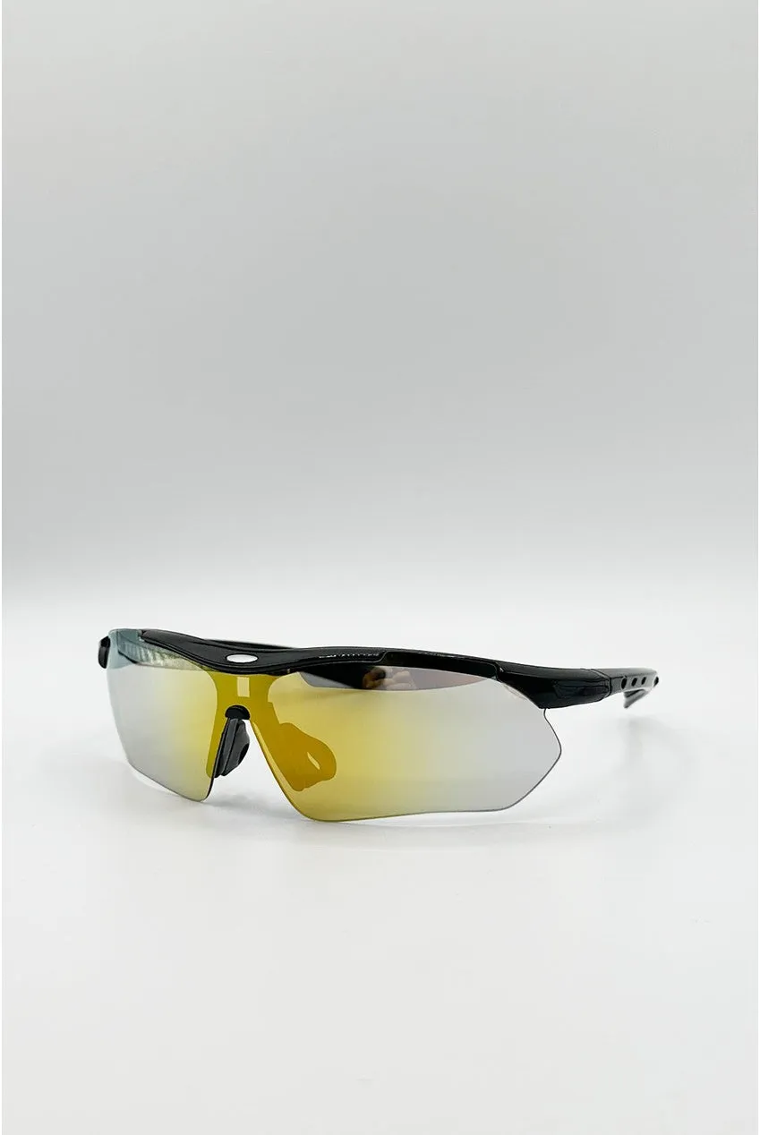 SVNX Outdoor Sports Racer occhiali sole multicolor