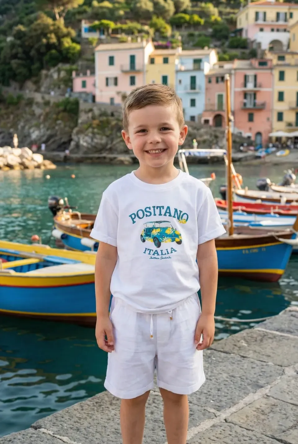 Antica Sartoria Everywhere FM024 T-Shirt Cotone Blu Agrumi