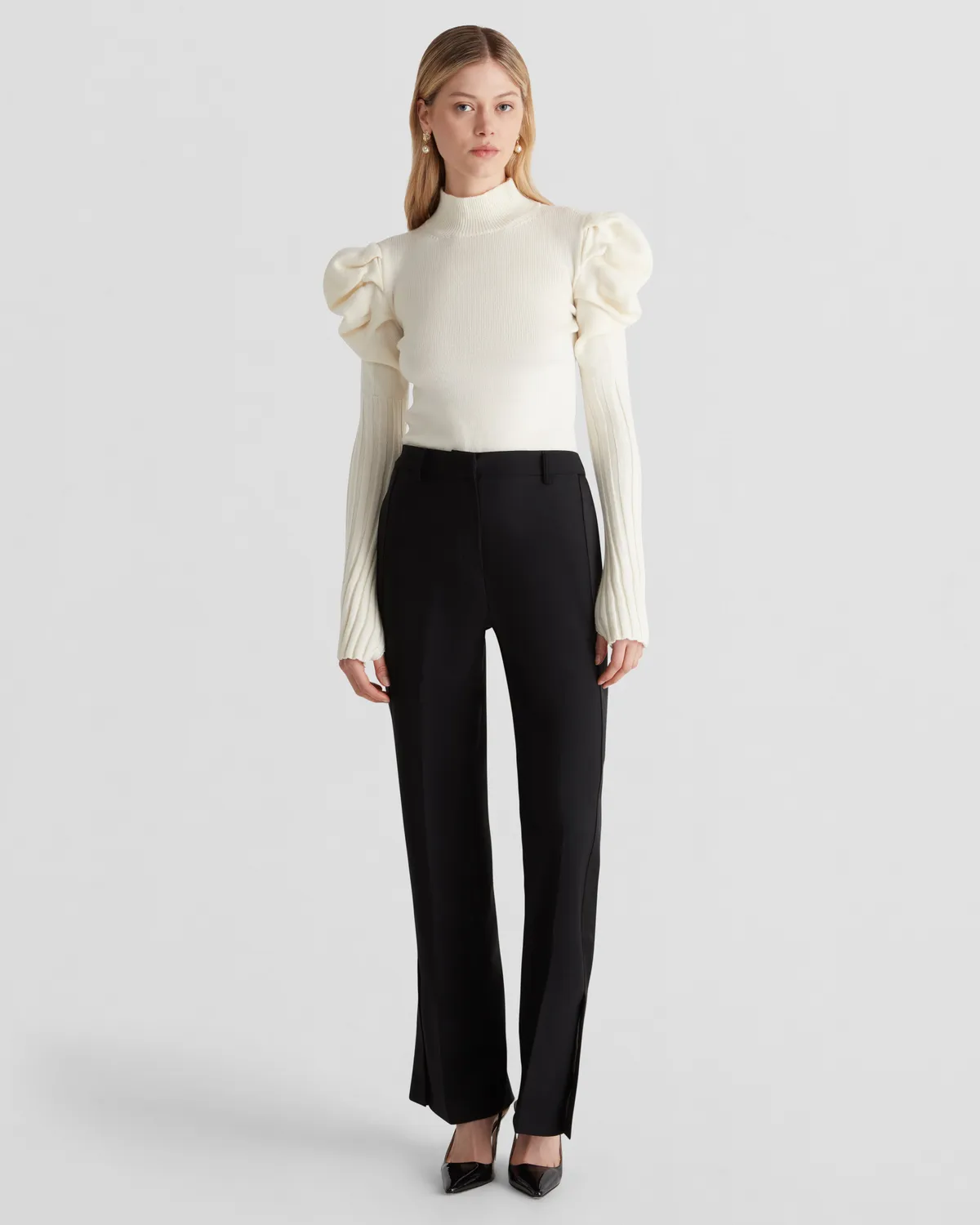 Violante Nessi Vittorio maglione avorio lana merino