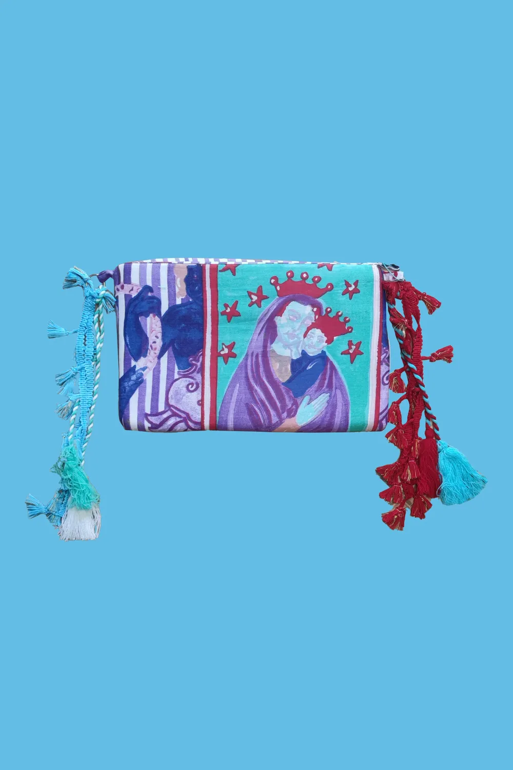 Antica Sartoria Napoli DV1704 pochette turchese in cotone