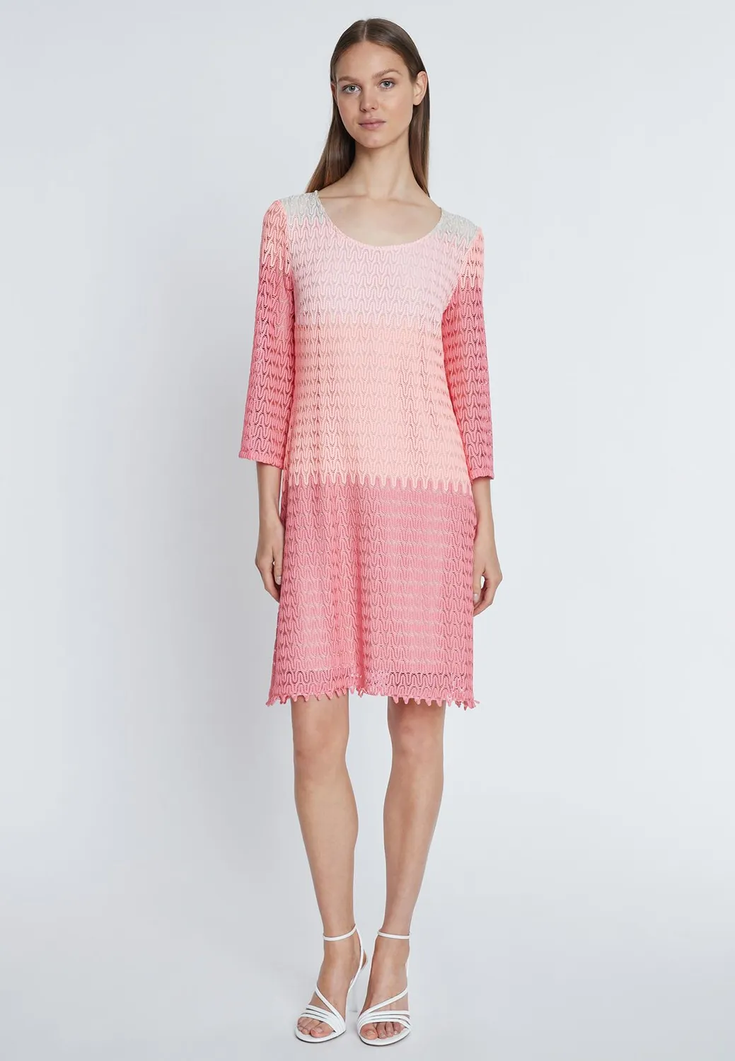 Ana Alcazar Rita abito maglia corto sfumato rosa