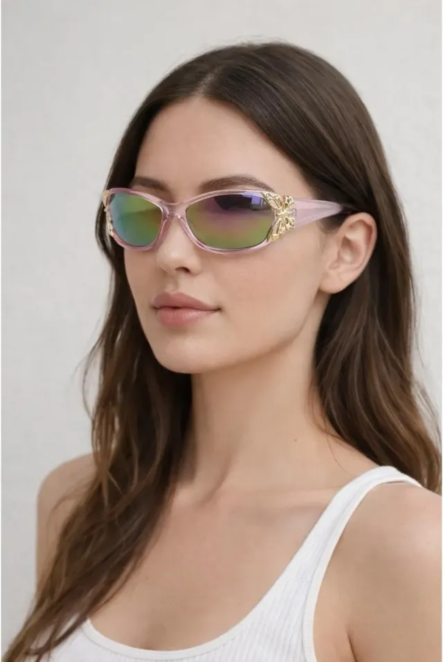 SVNX Butterfly occhiali sole rosa avvolgenti