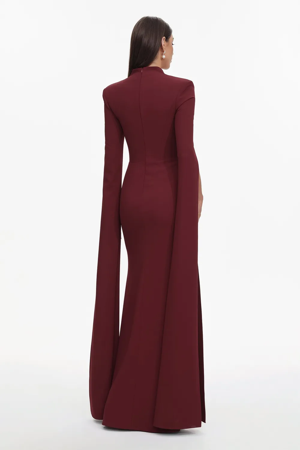 Bella Barnett Werko abito maxi scollo quadrato rosso