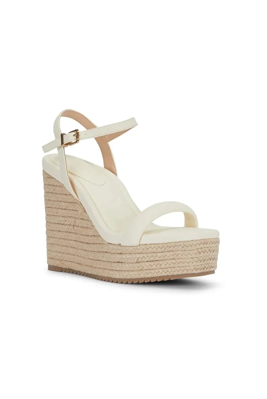 Malow London Jenna sandali zeppa neri tacco 11,5 cm