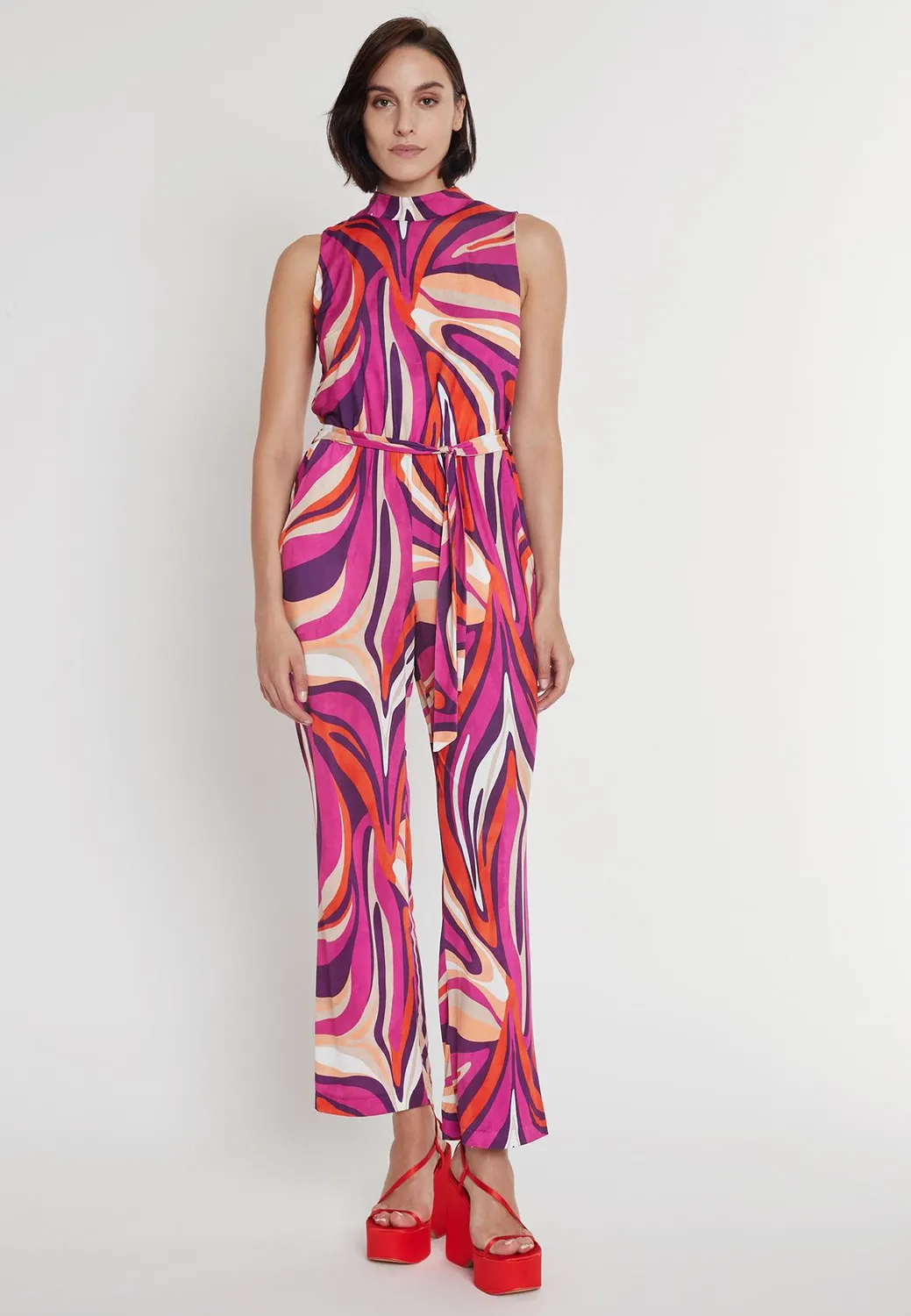 Ana Alcazar Prilora tuta jumpsuit fantasia fucsia