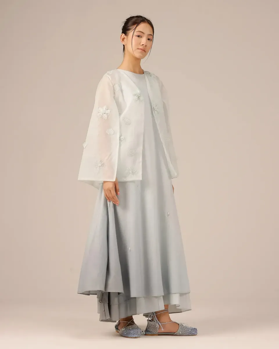 Our Dve Tropical Sorbet Wave Kiss completo grigio organza