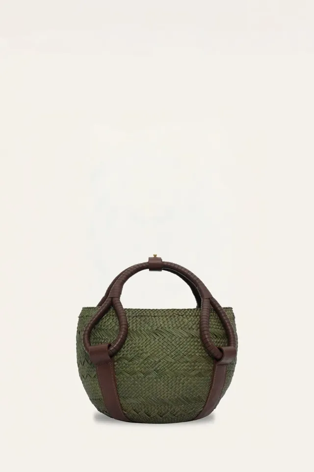 Johanna Ortiz Ballad Frontier mini tote iraca verde