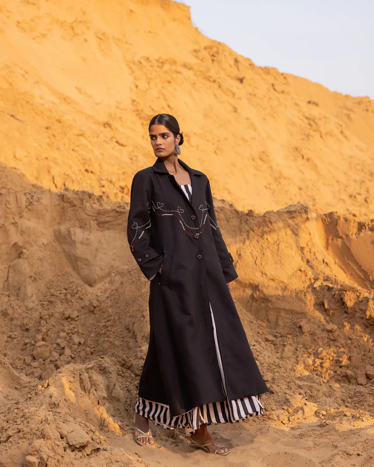 Our Dve Chrono Dress Jacket Set abito nero seta
