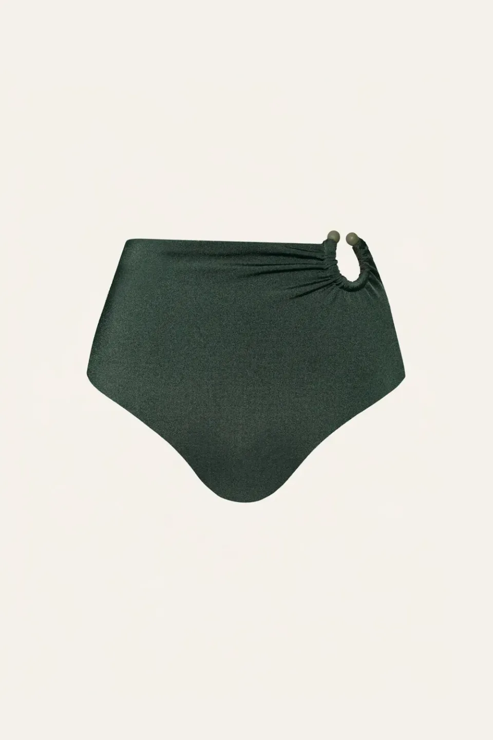 Johanna Ortiz Taita slip bikini verde scuro vita alta