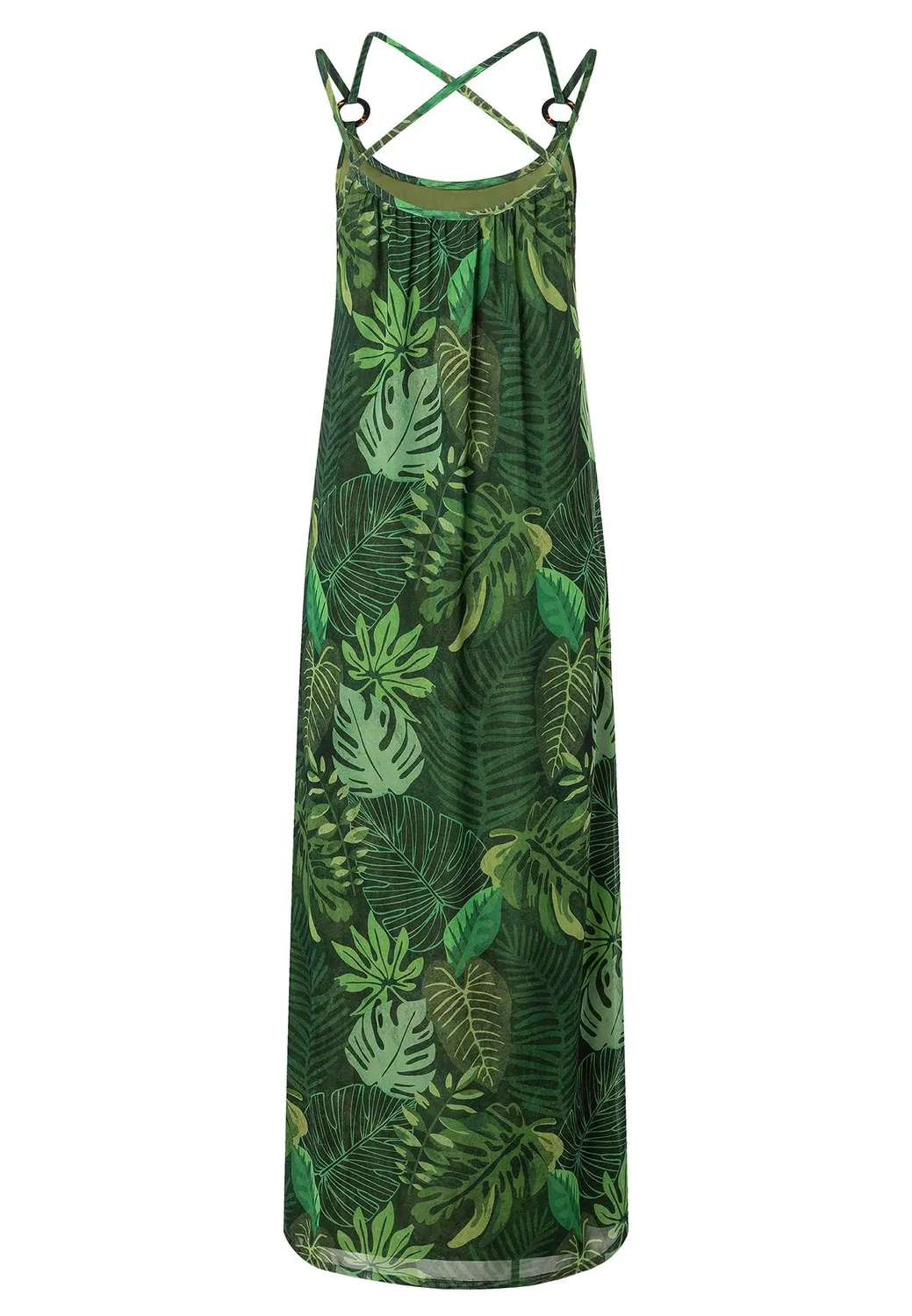 Ana Alcazar Ziela vestito verde stampa jungle