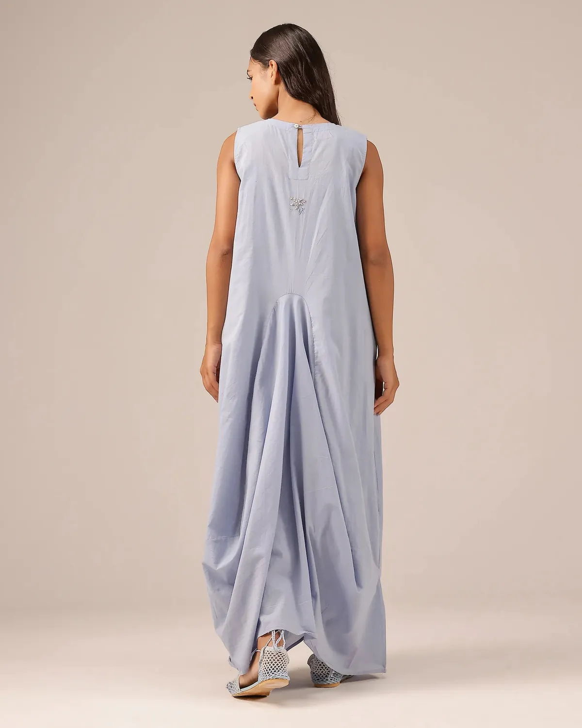 Our Dve Tropical Sorbet Ocean Dusk abito blu cotone