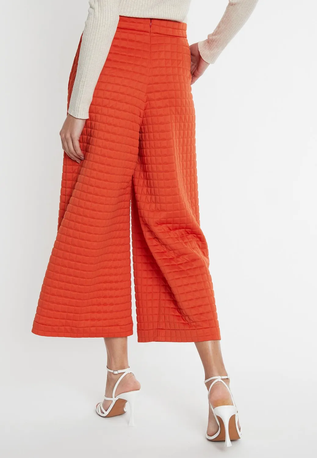 Ana Alcazar Savona pantalone trapuntato arancione