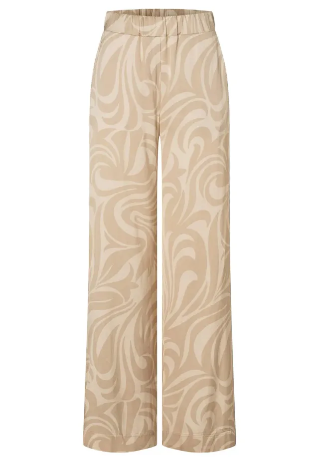Ana Alcazar Waposa pantaloni palazzo satin beige