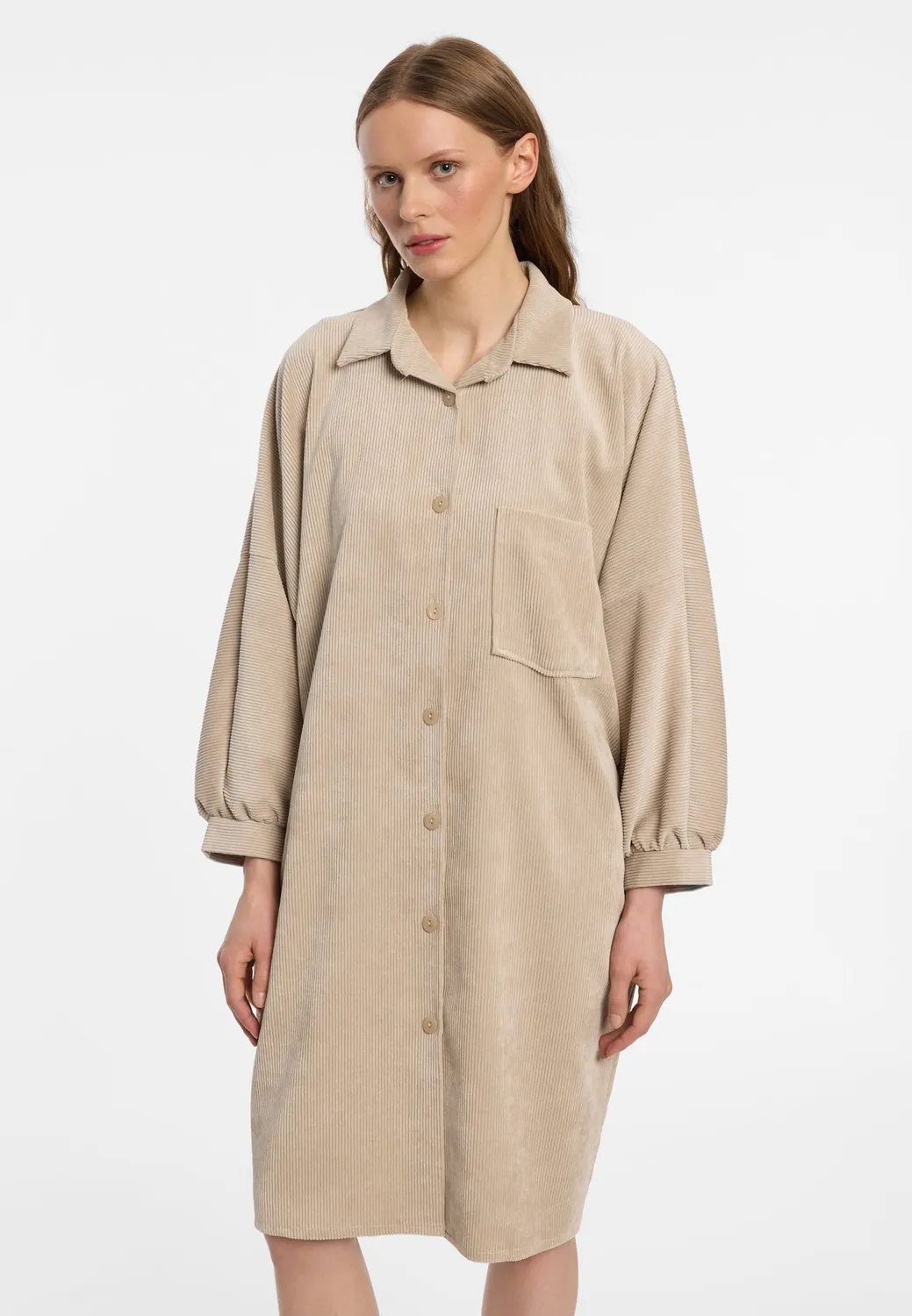 Ana Alcazar Endesis chemisier velluto beige oversize
