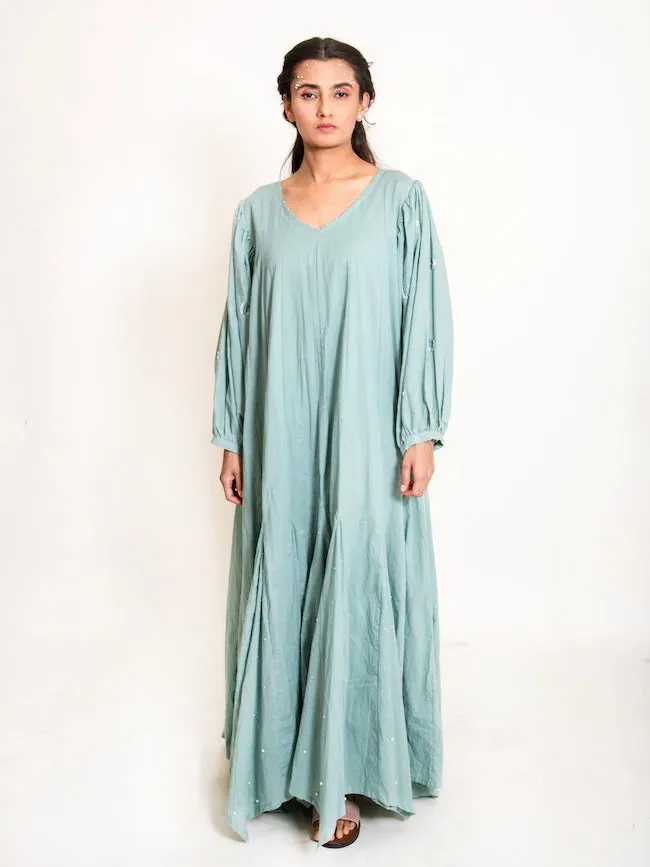 Our Dve Seeho Dress abito maxi verde menta
