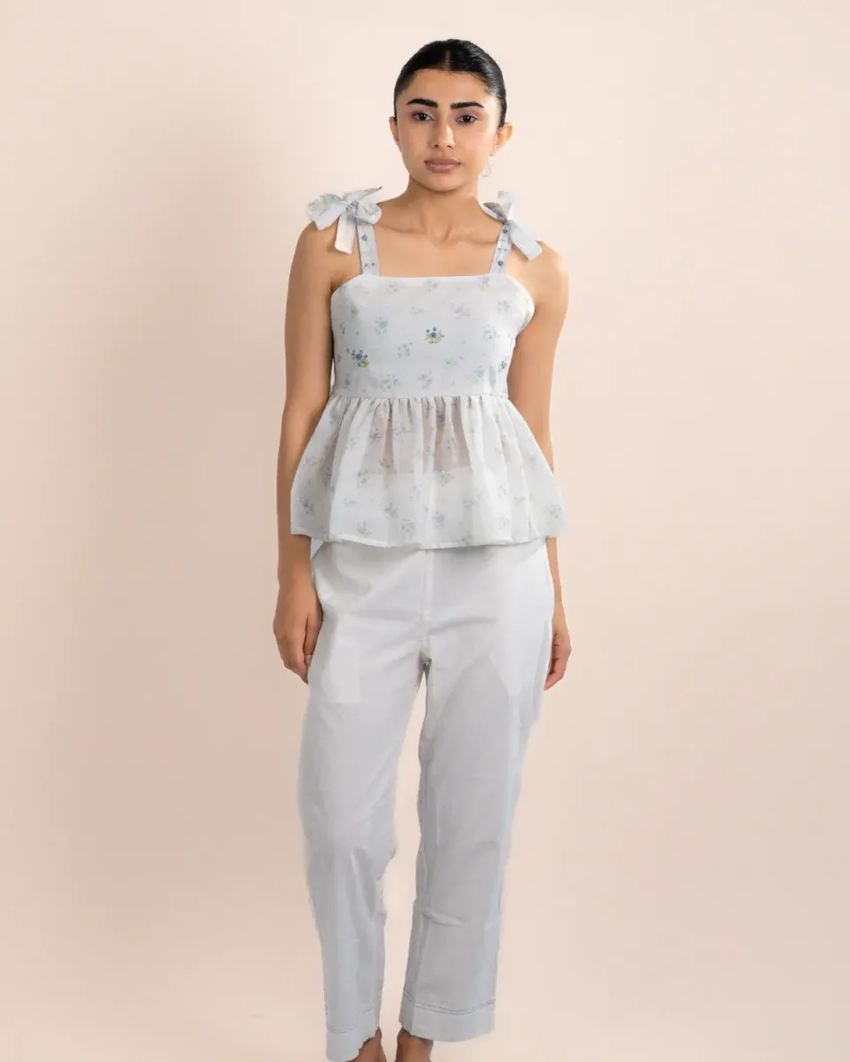 Our Dve Daisy Top Organza Quadri Sea Breezy 20 Pollici