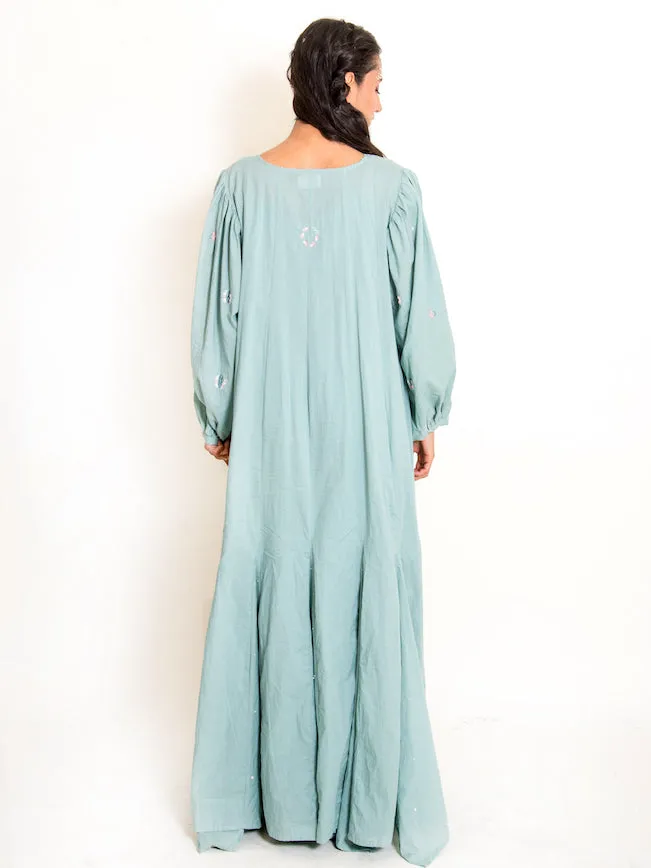 Our Dve Seeho Dress abito maxi verde menta
