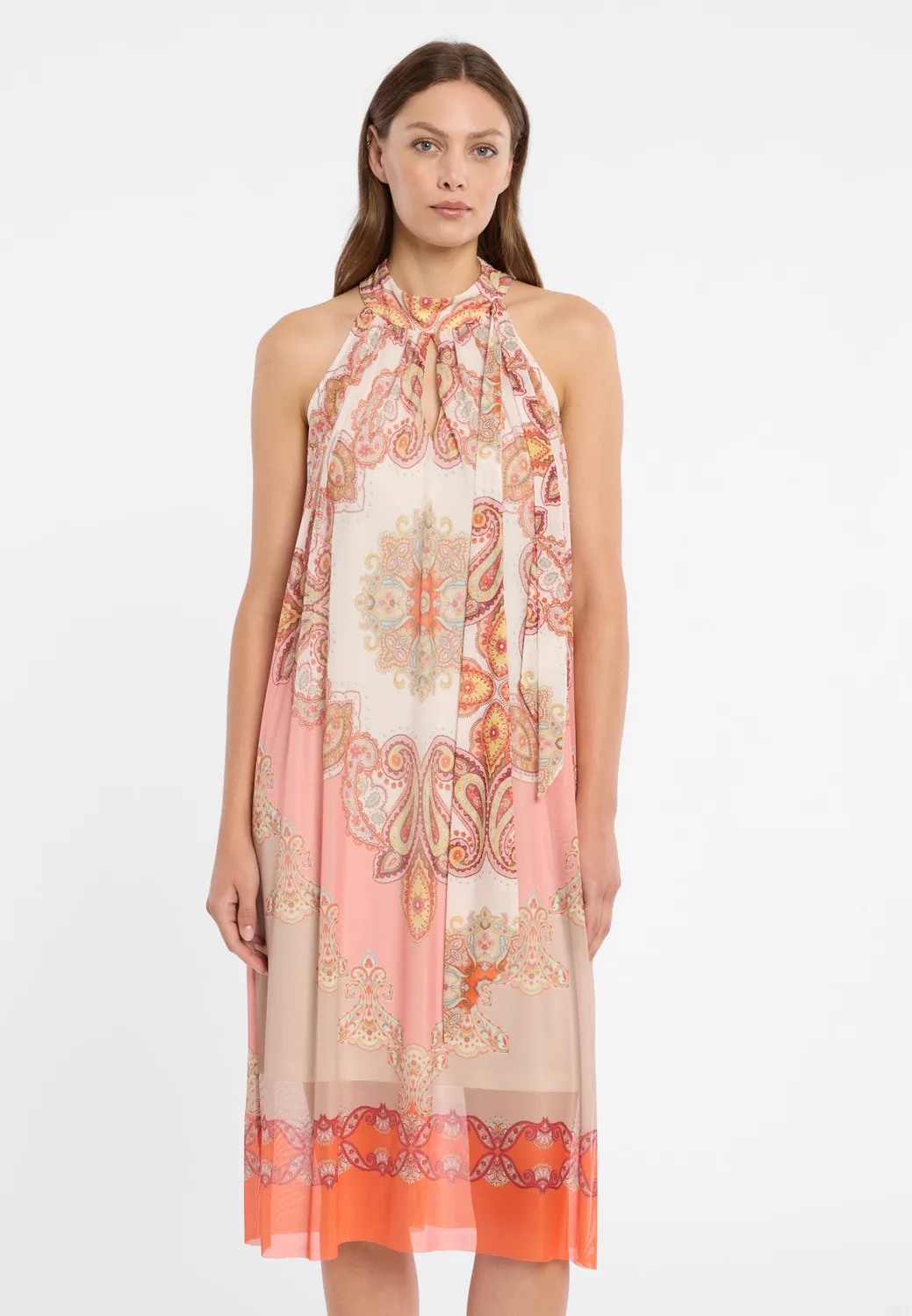 Ana Alcazar Dorexa abito halterneck fantasia paisley