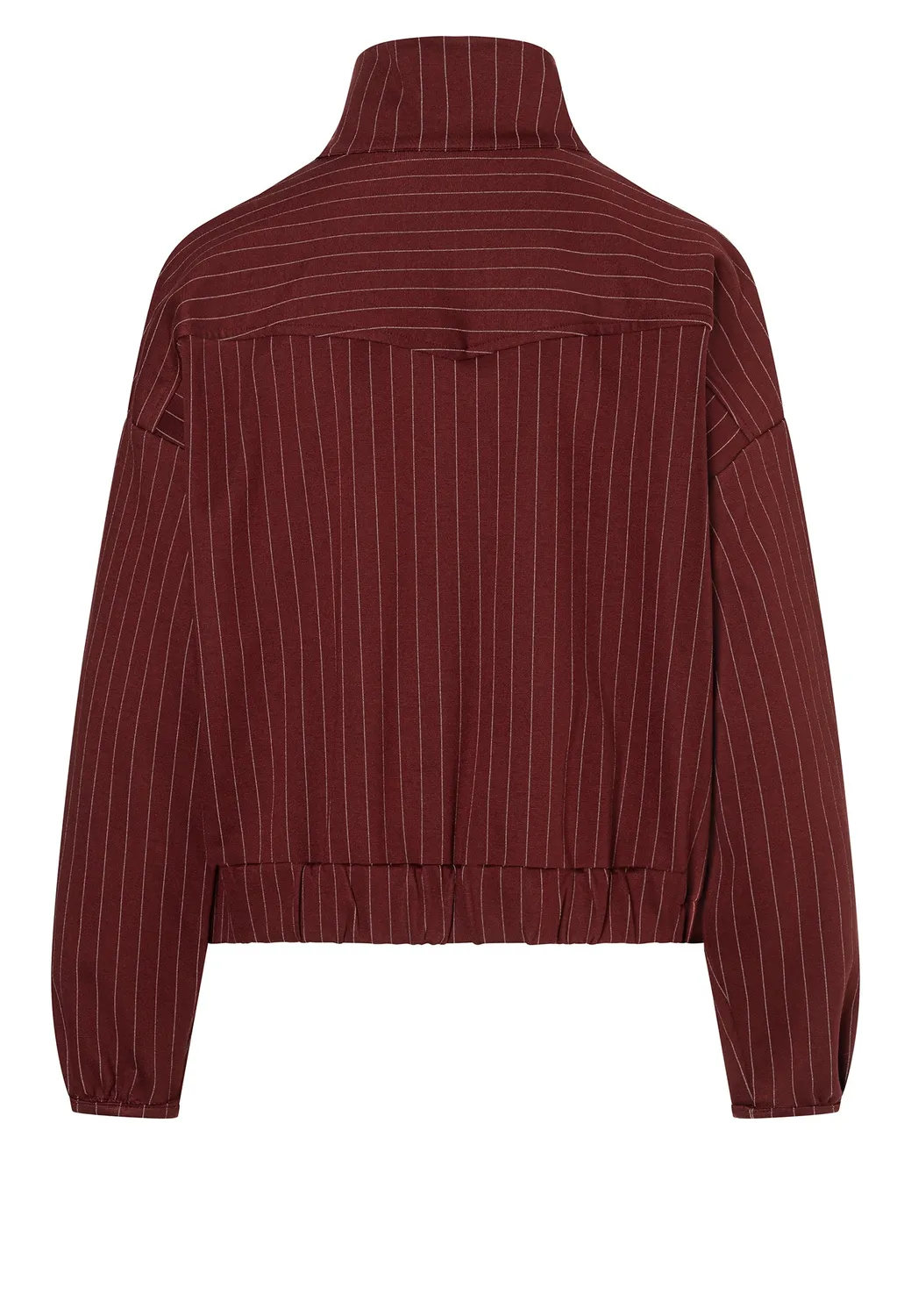 Ana Alcazar Enlyvo giacca bomber bordeaux gessata