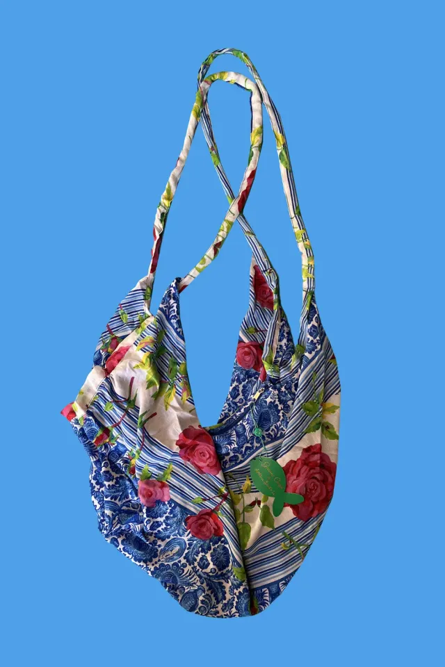 Antica Sartoria DV1902 sacca a spalla blu cotone