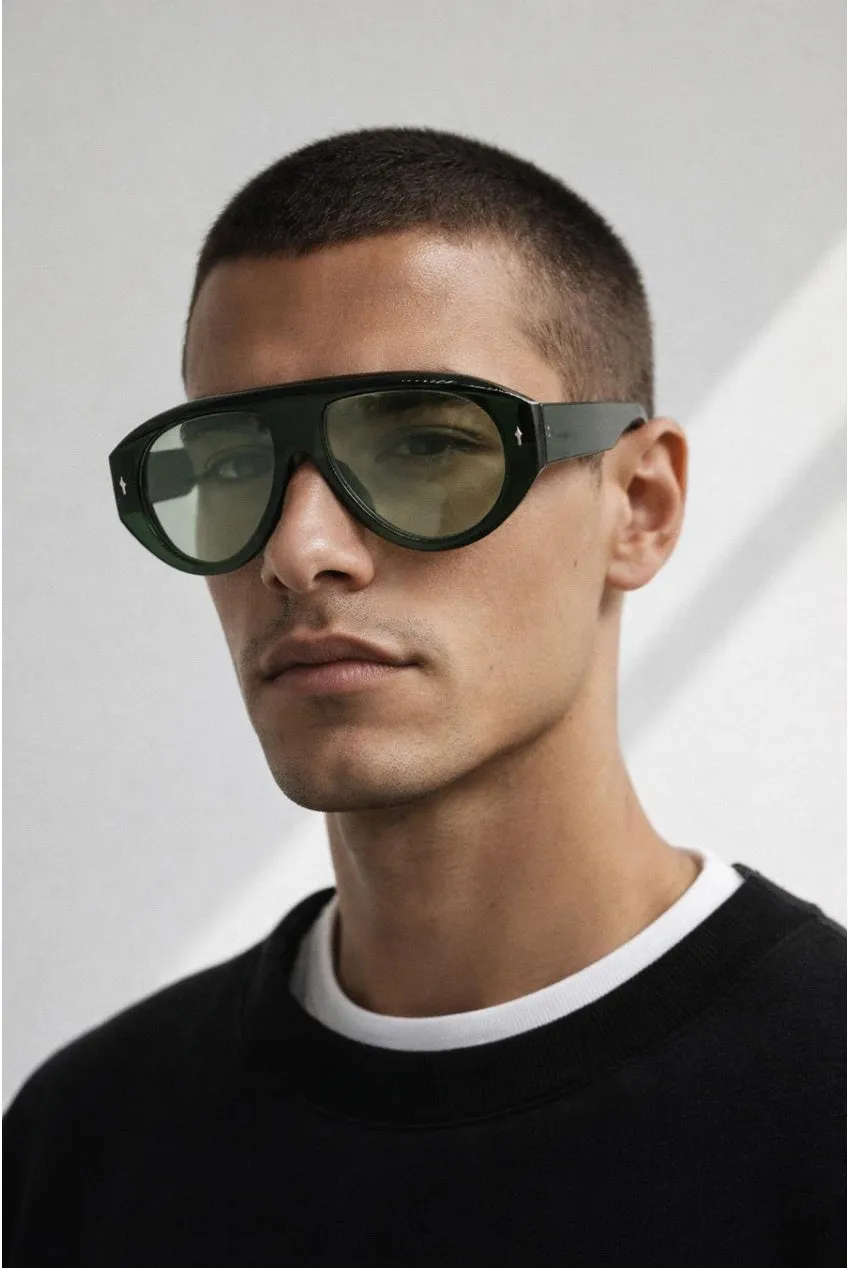 SVNX Bold Aviator occhiali da sole verdi oversize