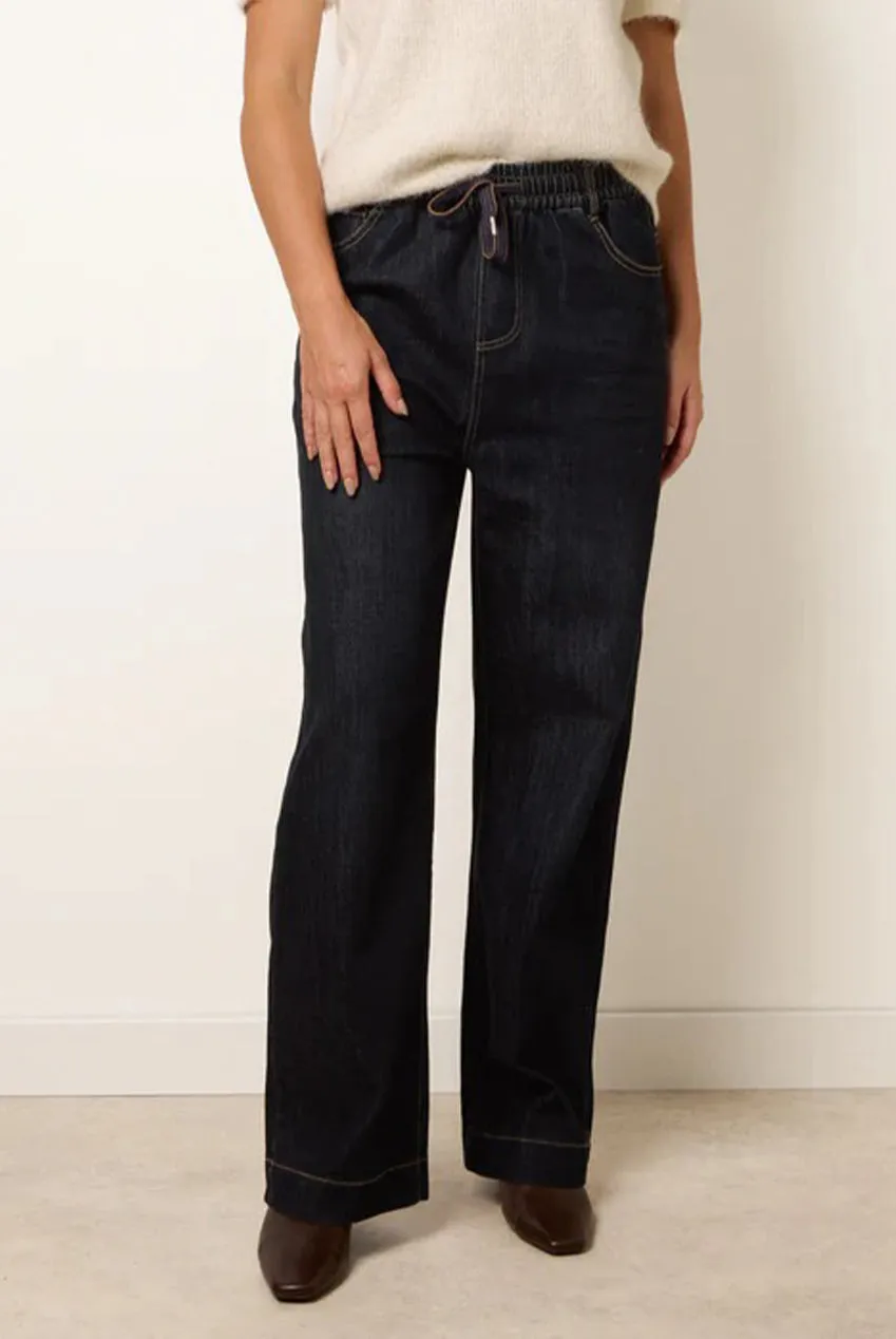 Blue Vanilla Tie Waist jeans elasticizzati indigo