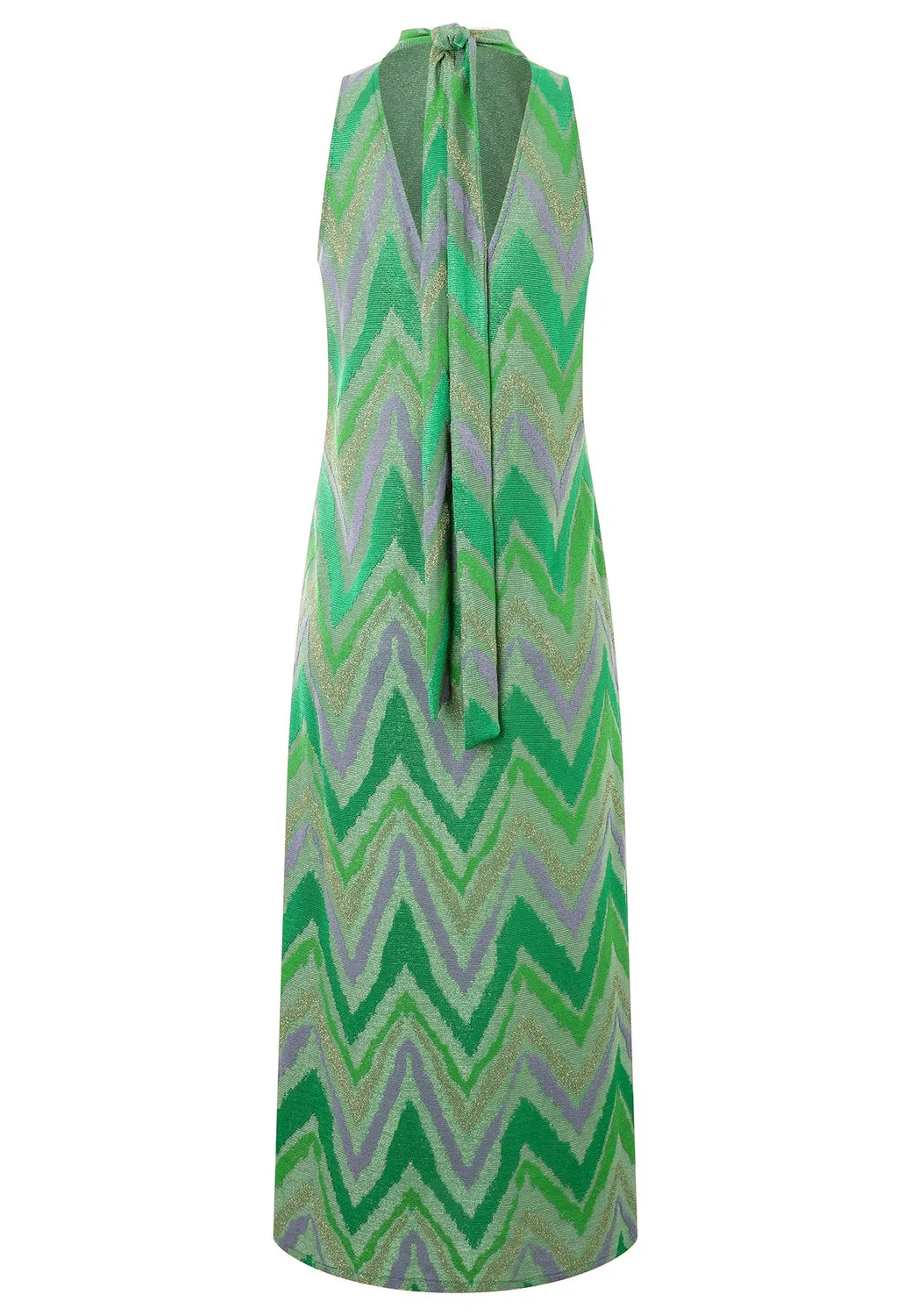 Ana Alcazar Pitari vestito midi lurex verde