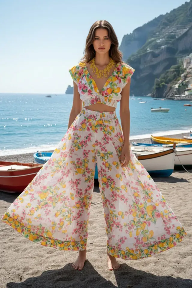 Antica Sartoria Everywhere FC235 top corto fuxia cotone