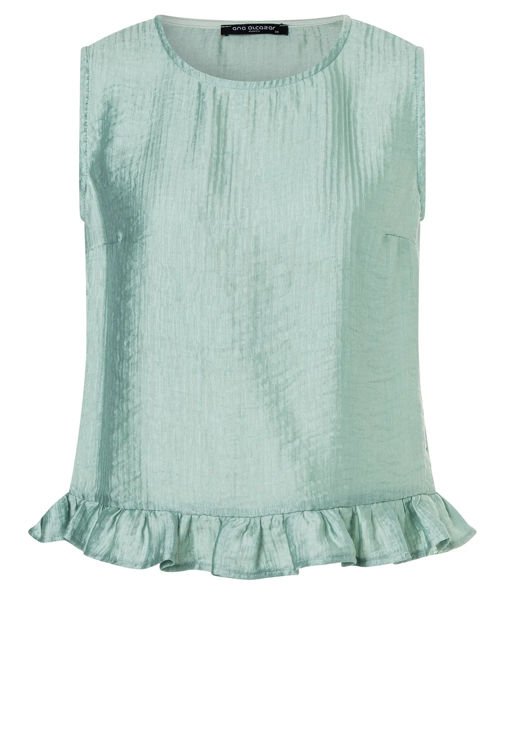 Ana Alcazar Dorell top peplum verde salvia