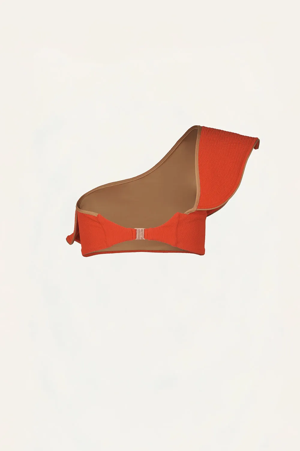 Johanna Ortiz Bolero Life top bikini monospalla rosso