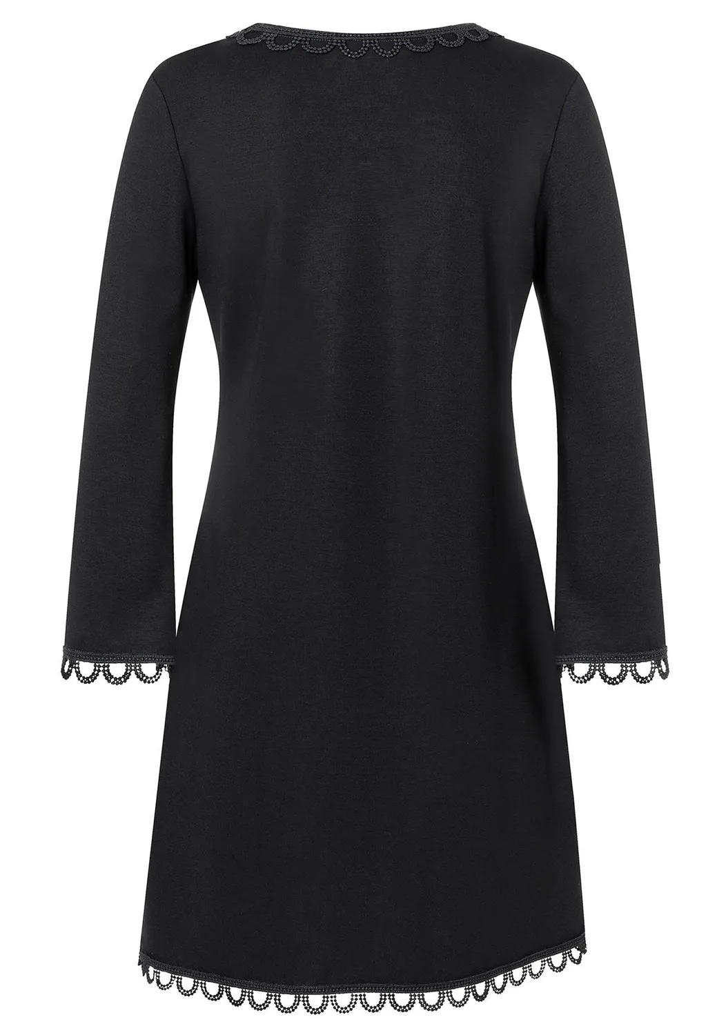 Ana Alcazar Sipela abito nero jersey manica 3/4
