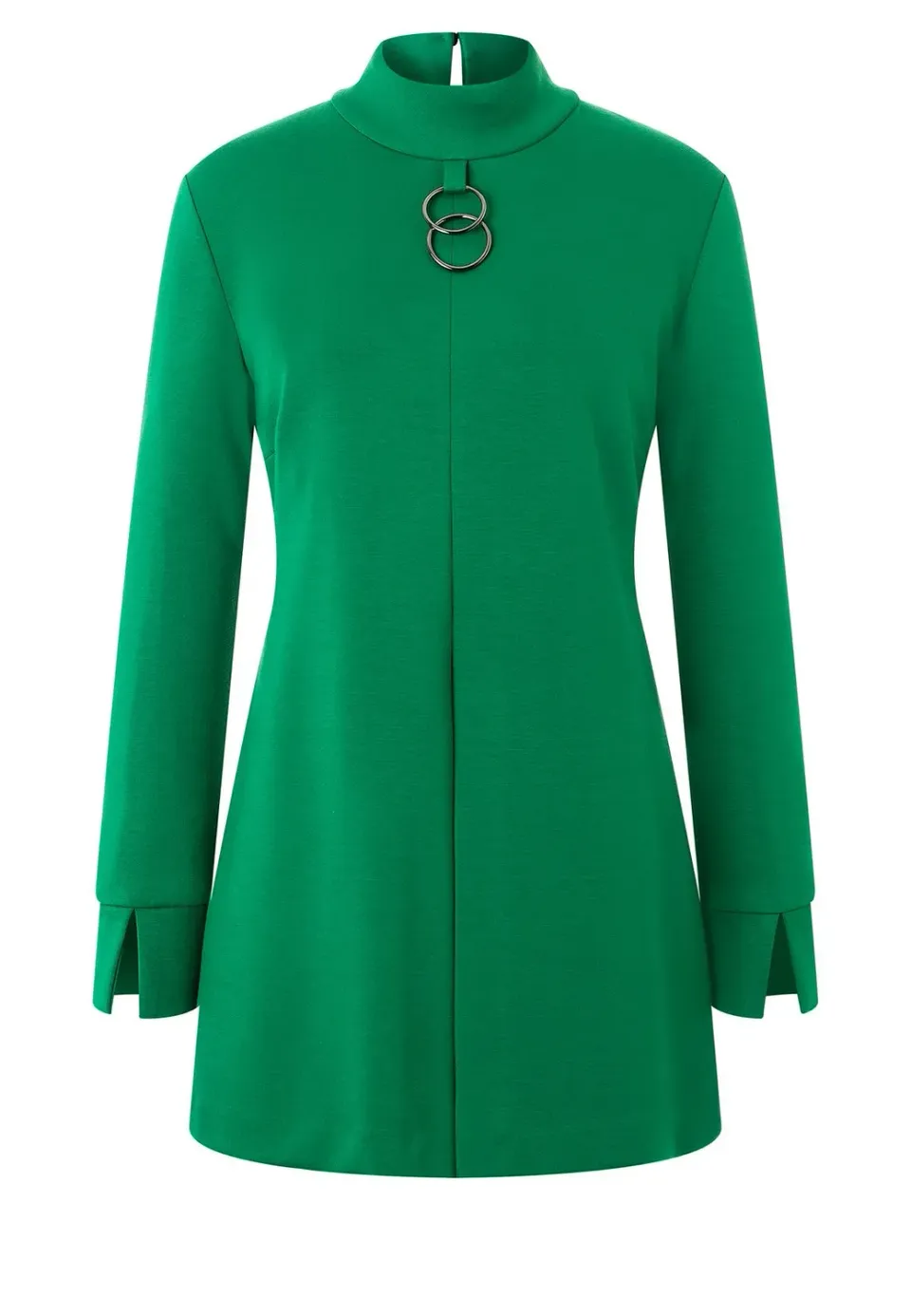 Ana Alcazar Menka top lungo verde con occhielli