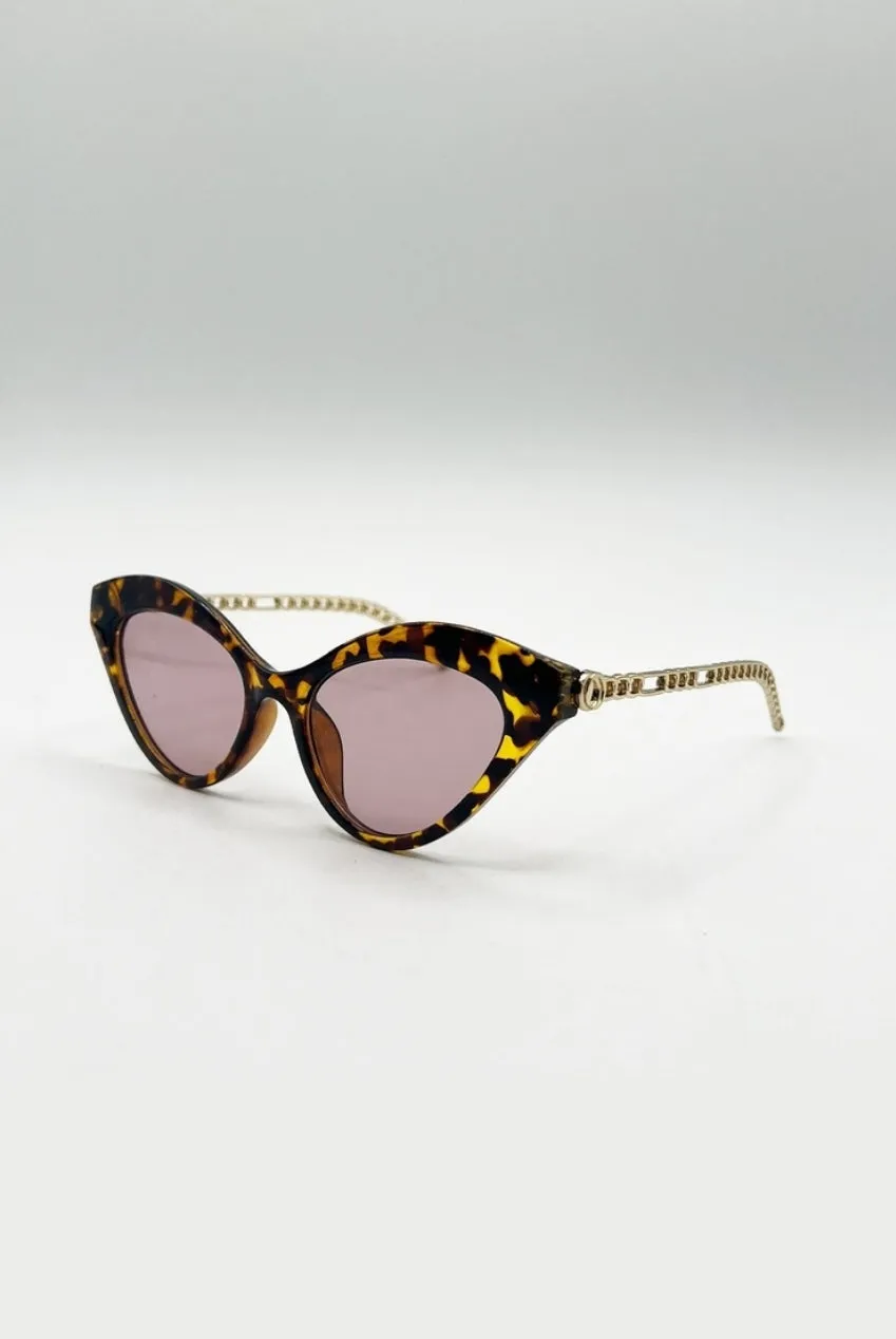 SVNX Cat Eye occhiali da sole tartarugato taglia unica UV400