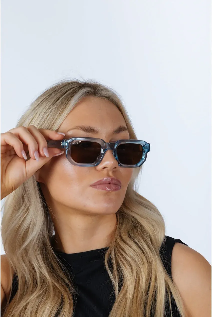 SVNX Retro Square occhiali sole blu taglia unica