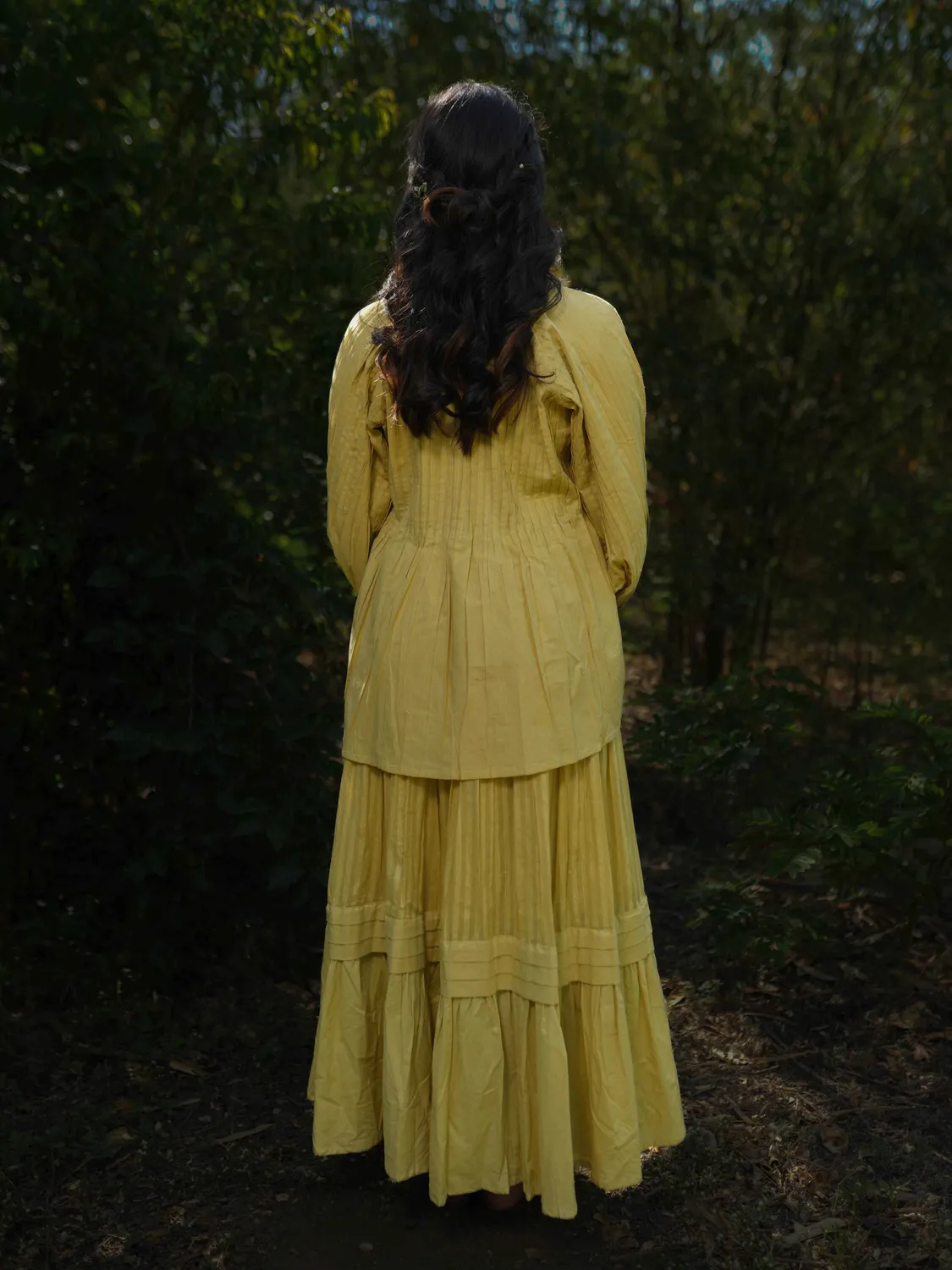 Our Dve Serphina Set abito giacca giallo cotone