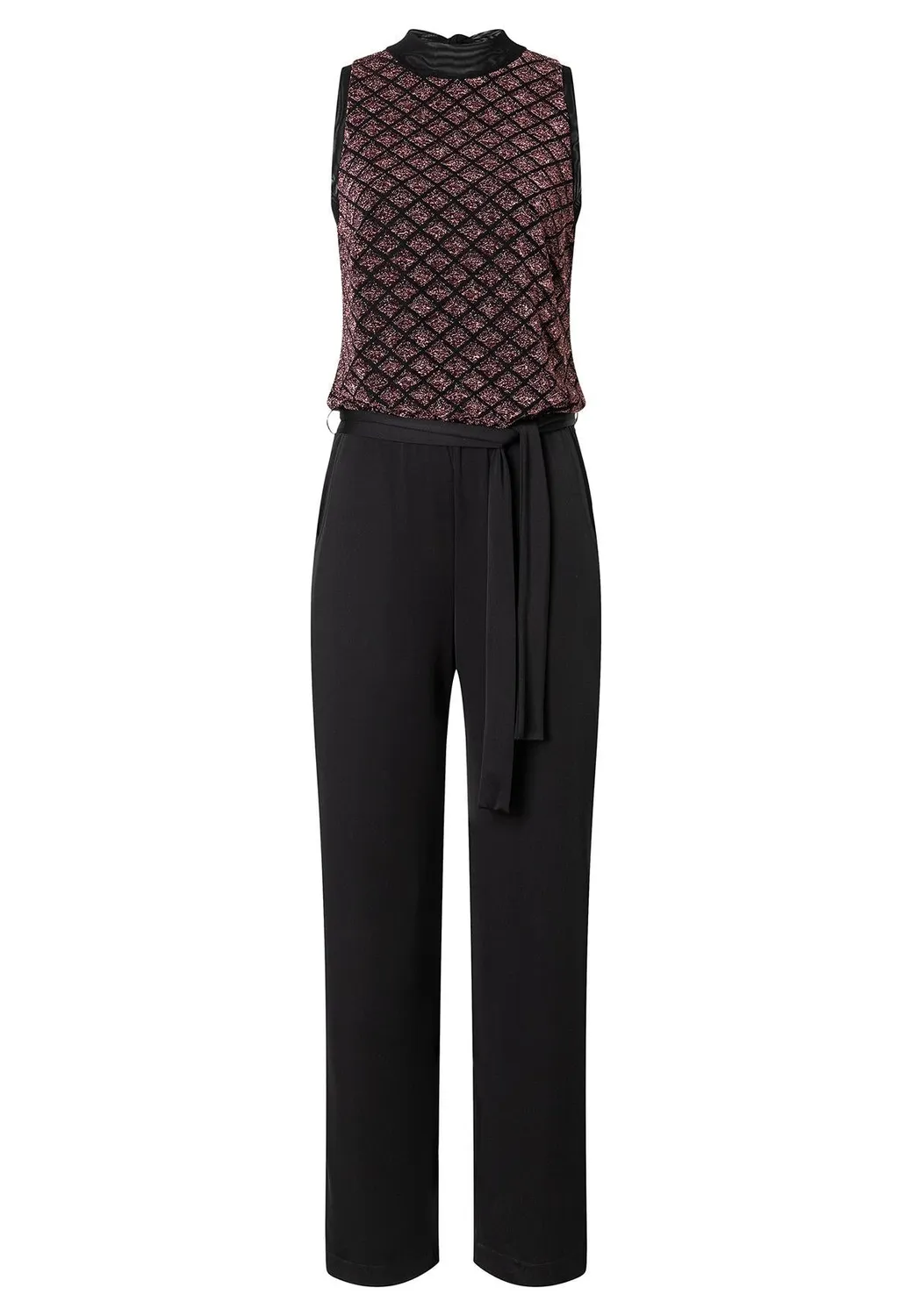 Ana Alcazar Ably tuta bordeaux lurex
