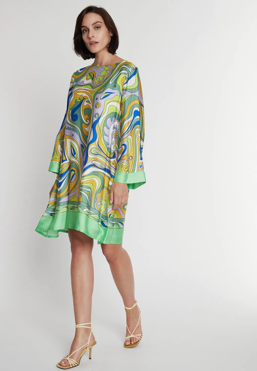 Ana Alcazar Pebby abito tunica satin fantasia
