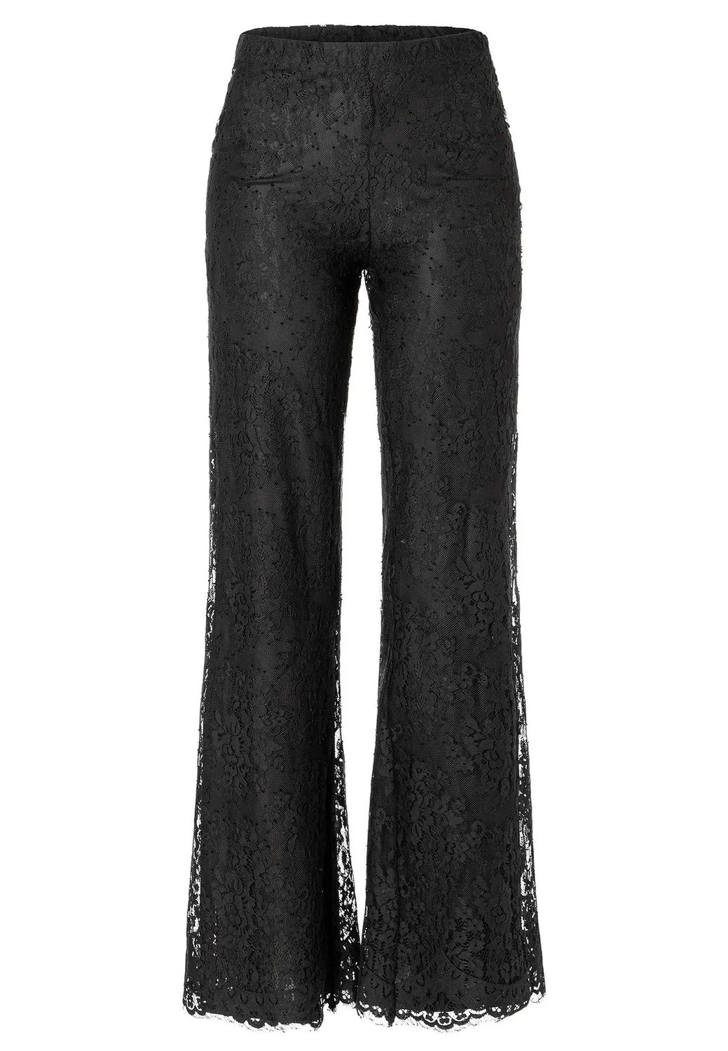 Ana Alcazar Abisea pantaloni in pizzo neri svasati