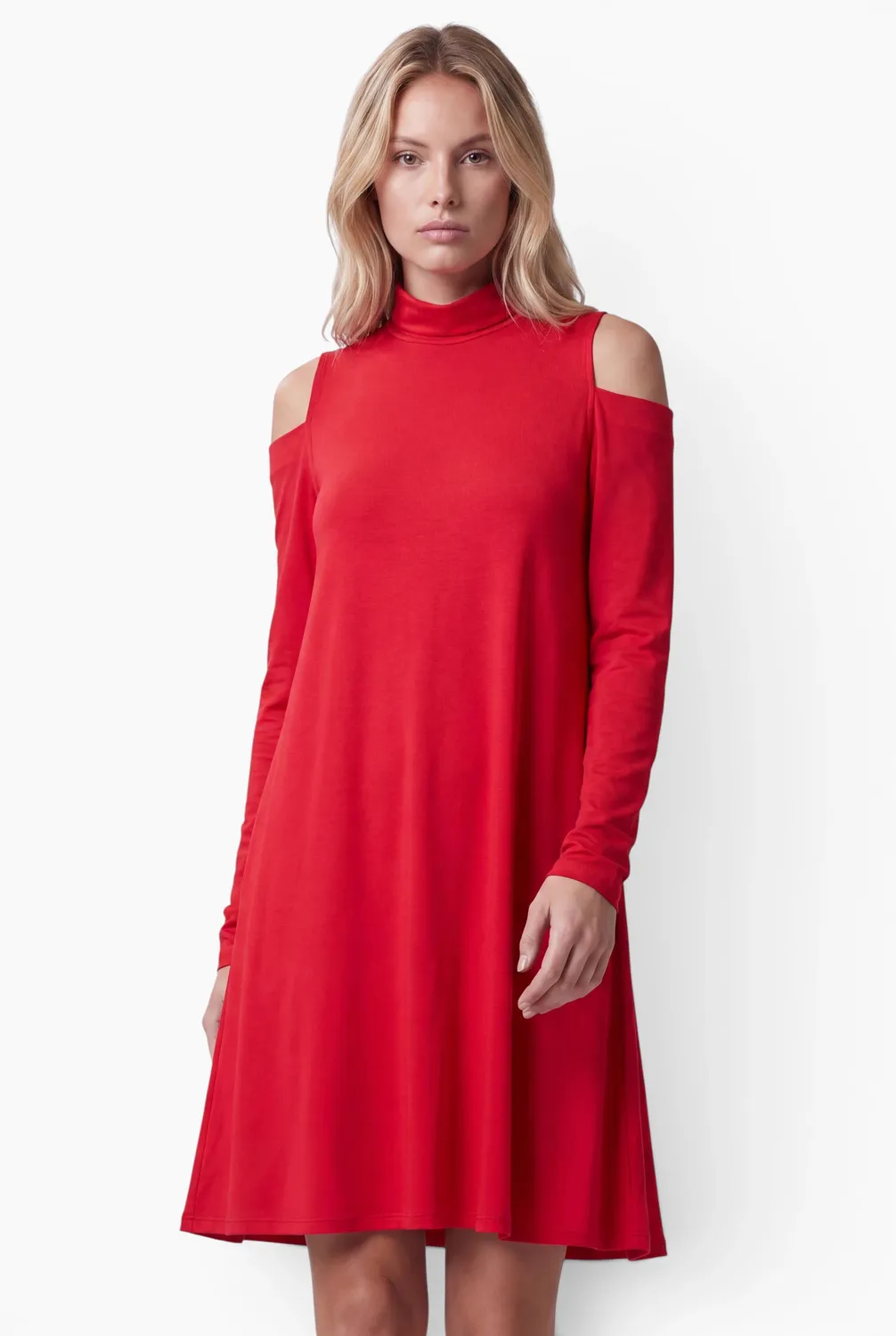 Ana Alcazar Sipala abito ampio rosso jersey
