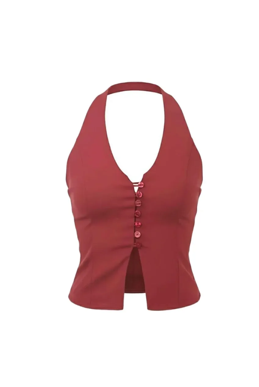 Avinci Halter top donna vino senza maniche taglia S
