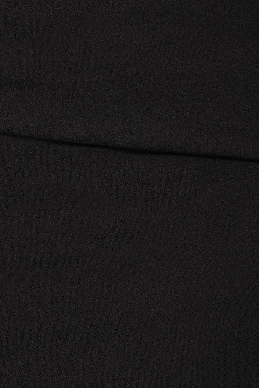 Goddiva Revenge abito midi nero scollo bardot