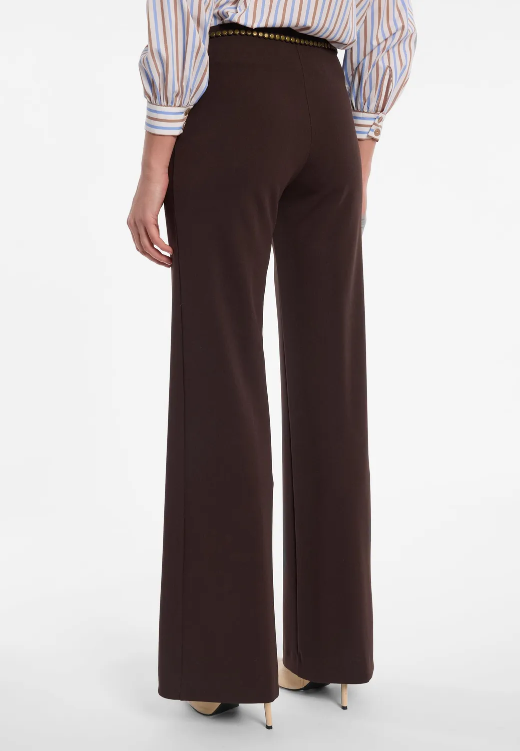 Ana Alcazar Evorille pantaloni larghi espresso cintura