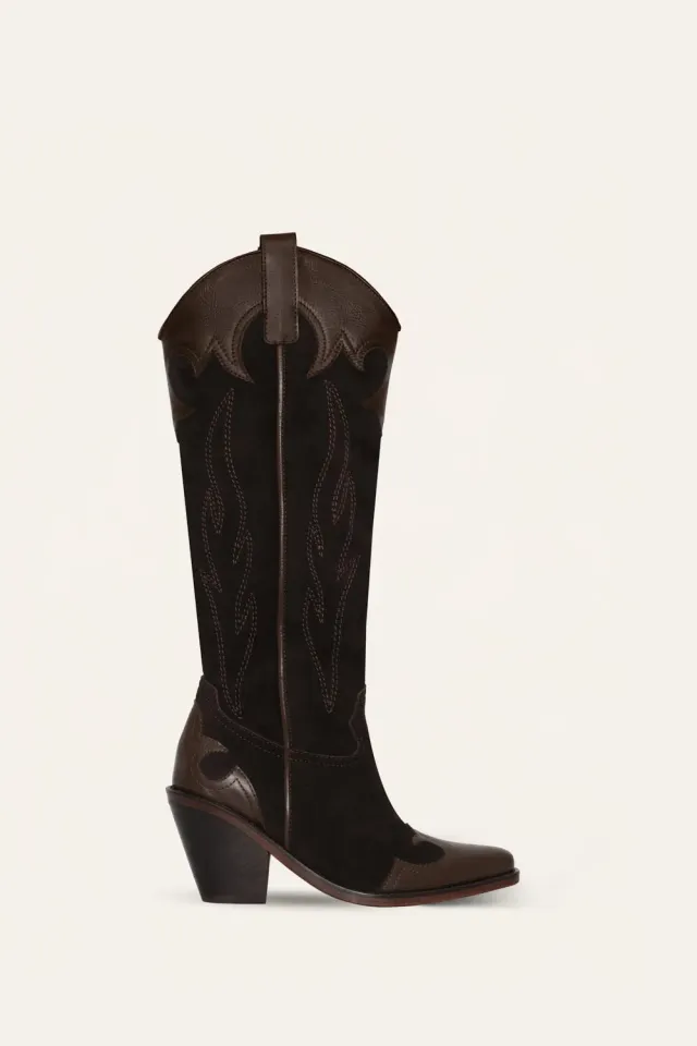 Johanna Ortiz Western Legacy stivali pelle marrone