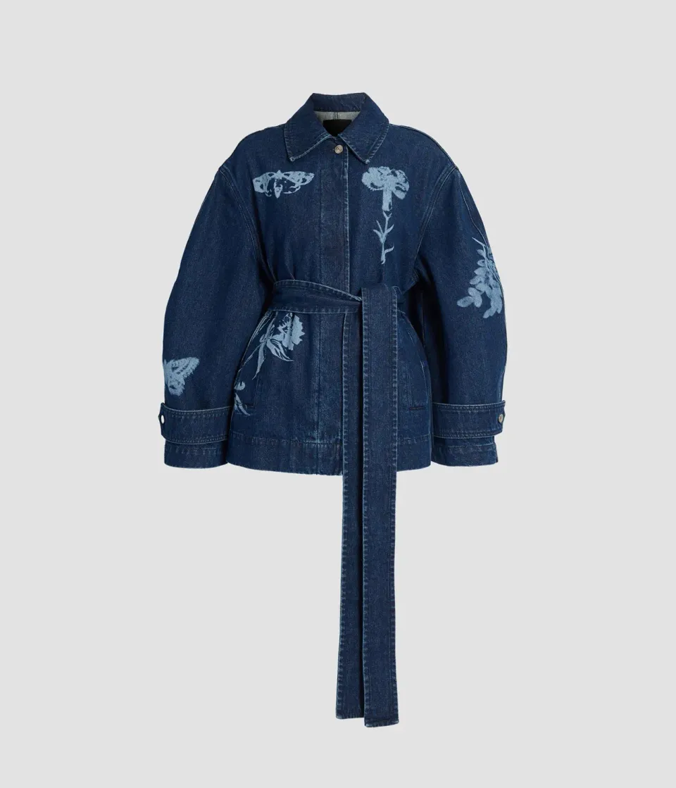 Erdem Indigo Denim Jacket giacca indaco oversize