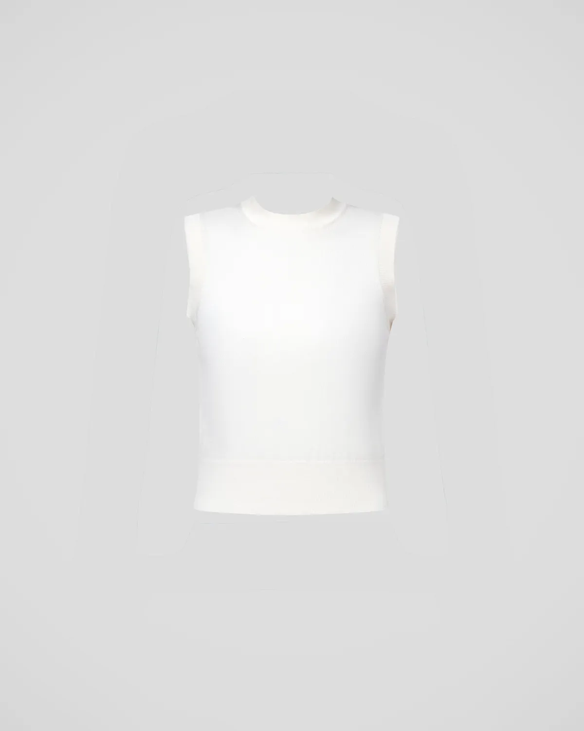 Violante Nessi Baar top maglia avorio cashmere cotone