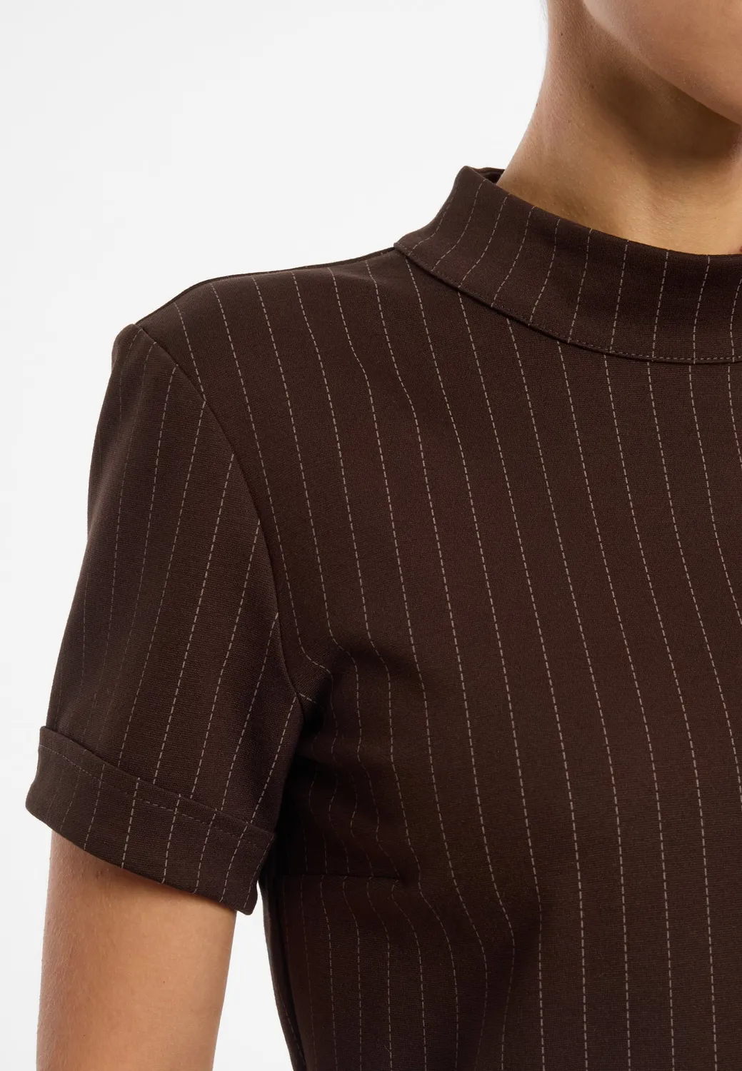 Ana Alcazar Elioranna top peplum gessato